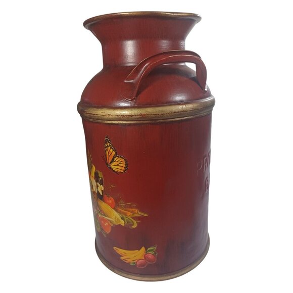 Vintage Farmhouse Milk Jug Jardinaire Vase Umbrella Stand Floral Rustic Decor - Picture 12 of 16